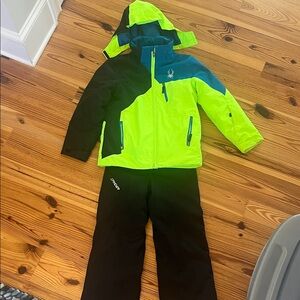 Spyder Youth Ski Outfit - Bright Yellow and Black